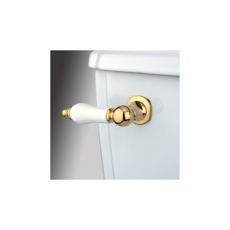 Made to Match Decorative Porcelain Tank Lever Arm, Polished Brass