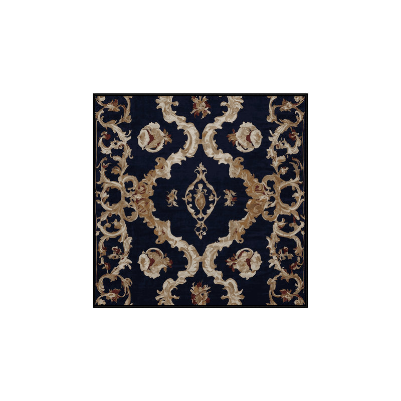Tapis gris lavable à la machine, Carré 5 pi