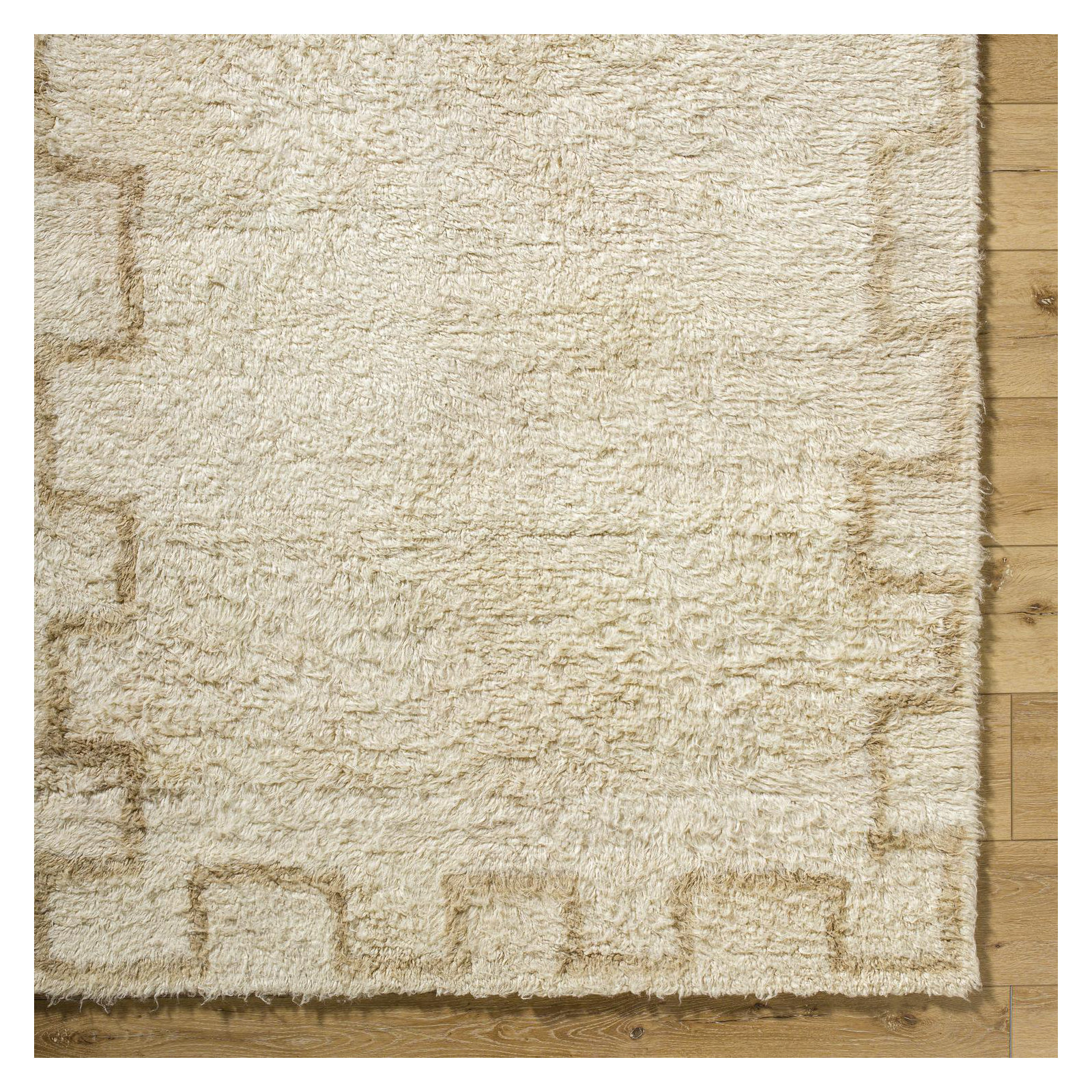 Anemone Hand Tufted Wool Ivory Rug, Rectangle 5' x 7'6"