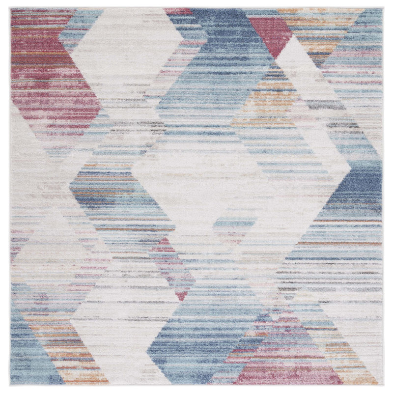 Daigo 500 Performance Abstract Rug, Square 6'7"