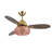 42"W Eliora LED Indoor Ribbed Glass Globe Ceiling Fan With Remote Control - House of Hampton®-1500315984