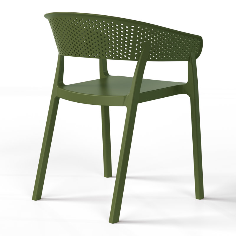 Delron 29'' H Outdoor Dining Armchair, Green