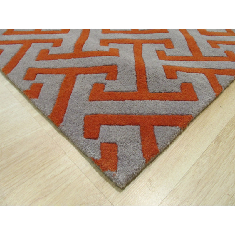 Grey Hand Tufted Wool Harrison Rug by , Stylish and Durable Area Rug for Adding Comfort and Modern Elegance to Your Living Room, Bedroom, Office, or Home Décor