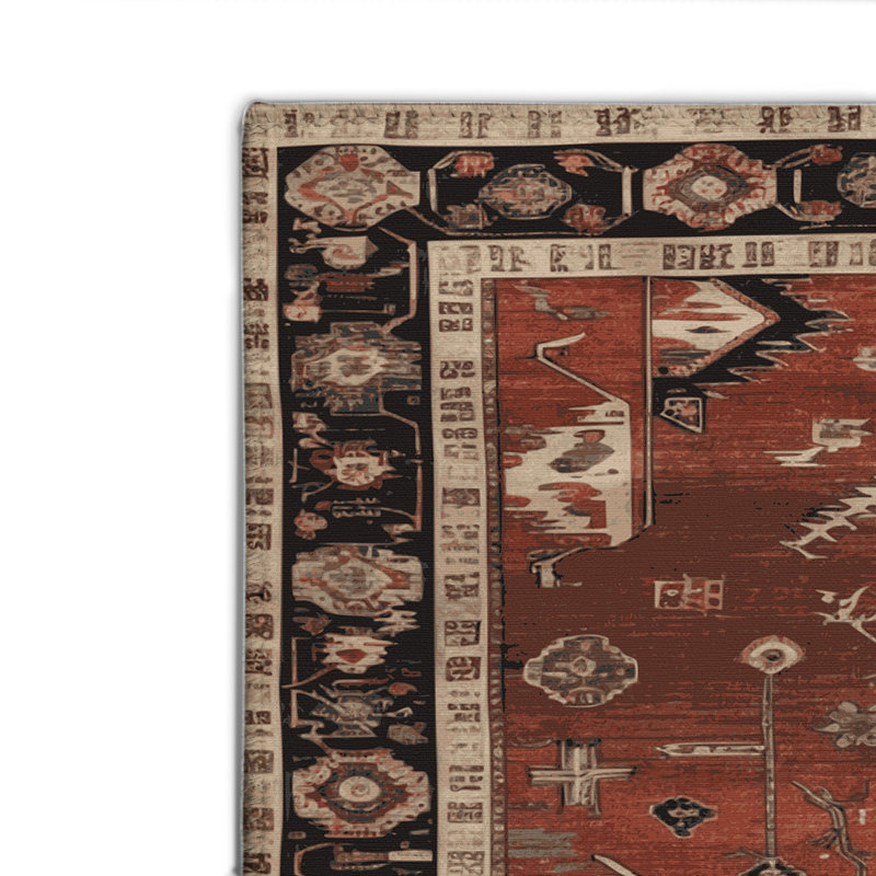 Tapis turc intérieur et extérieur brun, Rectangulaire 2 pi x 3 pi