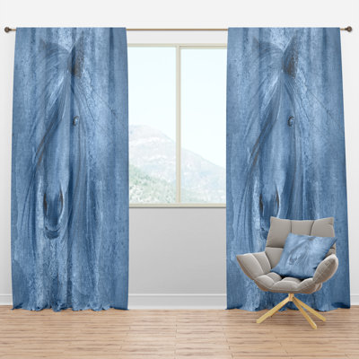 Farmhouse Horse IV - Farmhouse Velvet Curtain - Room darkening - 1 panel