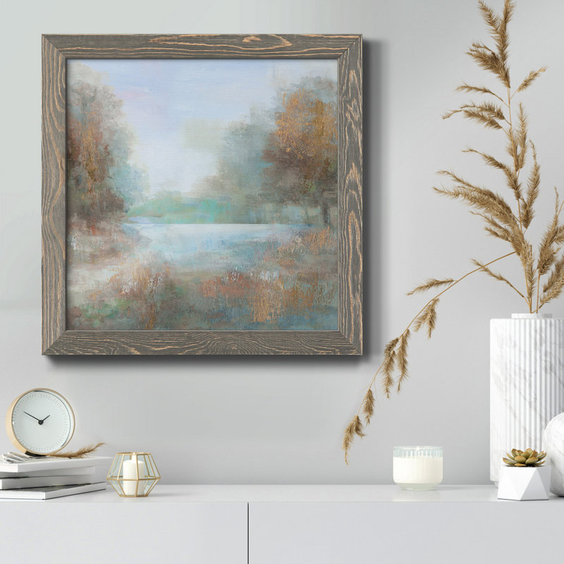 Confetti Flowers I - peinture sur toile encadrée, Cadre gris, H 20 po x l 20 po x P 1,5 po