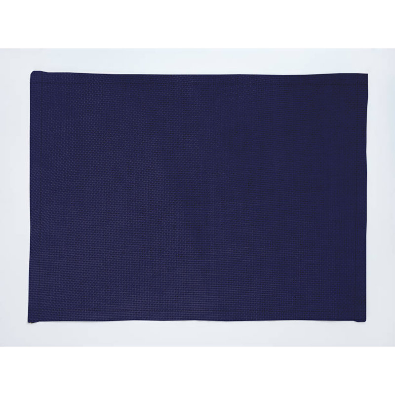 Faux Burlap Placemats, Navy