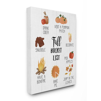 « automne bucket list items », reproduction d’art sur nourriture par daphné polselli, impression