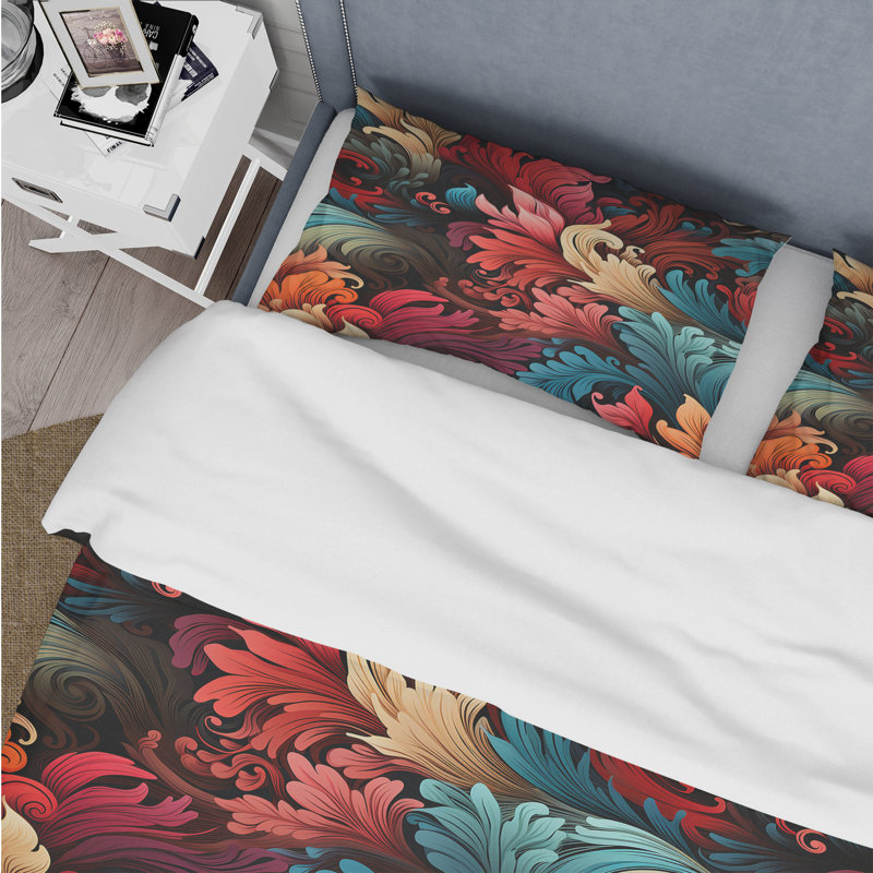 Artistic Whirls Paisley Pattern III - Paisley Duvet Cover Set, Housse de couette simple + 1 taie décorative stan
