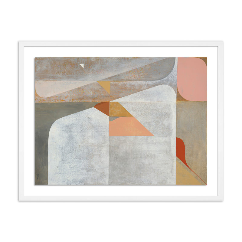 Mon Coeur Est Fort by Greg Gove, 25" H x 32" W x 1.5" D, White Paper Single Picture Framed