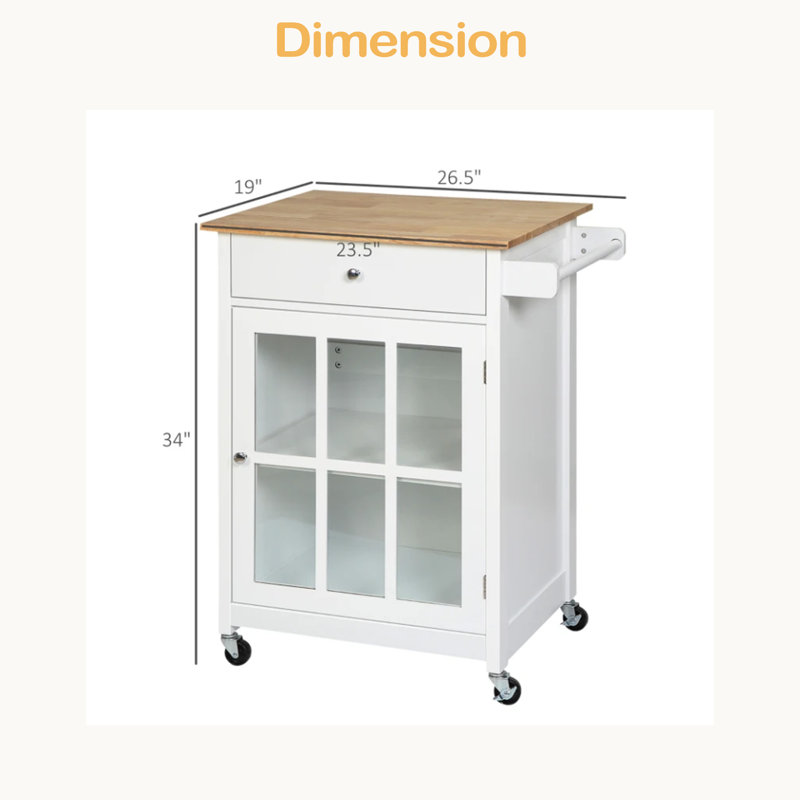 Îlot de cuisine mobile, chariot de cuisine portable