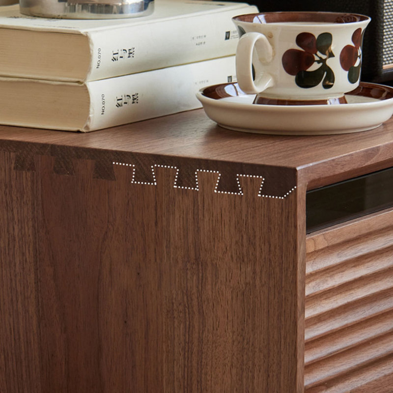 Walnut Drawer Storage Cabinet