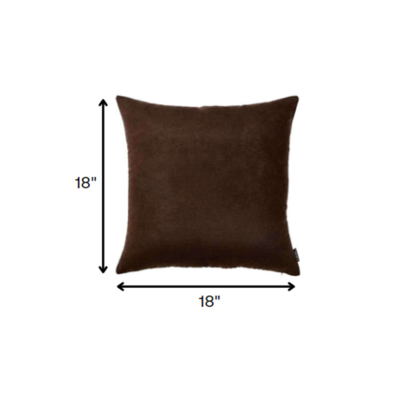 Coussin lombaire, Brown, Carré, H 18 po x l 18 po