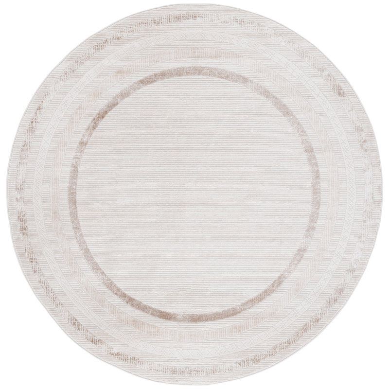 Aanyah Performance Striped Rug, Round 6'7"