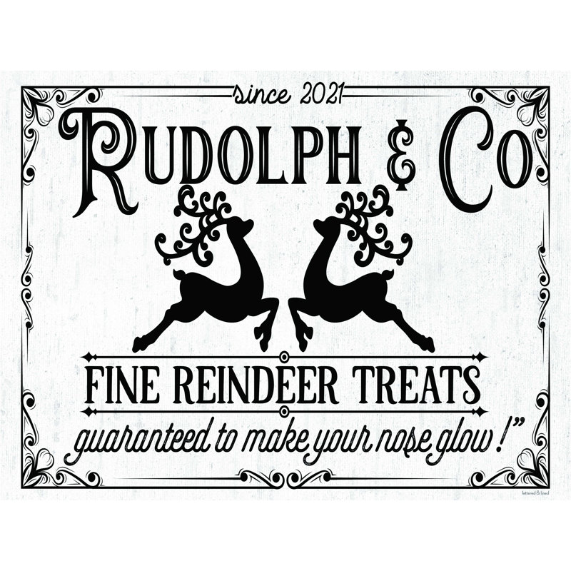 Haochen " Fine Reindeer Treats ", 8" H x 12" W