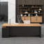 Bureau de direction en bois massif avec tiroirs Burlywood-267117454-267117452