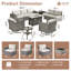 Ensemble de conversation de patio 10 pièces avec chaises berçantes pivotantes Bobia, ensemble de conversation avec foyer extérieur-382870729