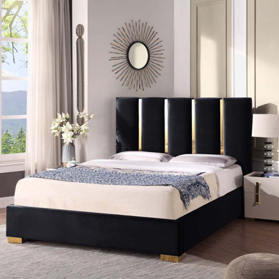 Florrie Upholstered Bed -  Everly Quinn, 87B09E26BFA946088F0673D5AAD90F69