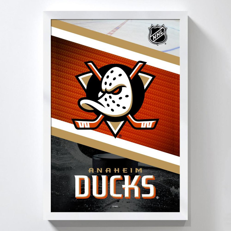 Décoration murale des Ducks d'Anaheim (NHL), 36" H x 24" W, Framed Acrylic, White