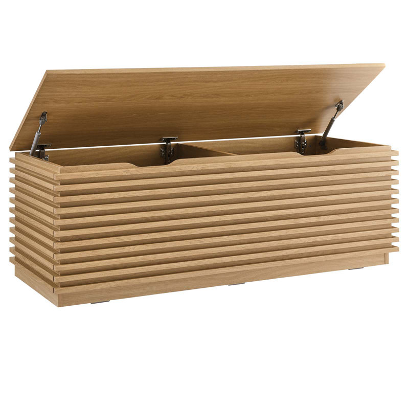 Banc de rangement Crawley, Chêne