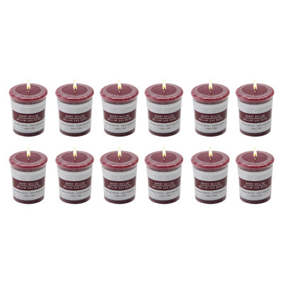 Haight Mushroom Votive Berry Bellini 12/Disp - Set Of 12
