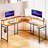 Israa L-Shaped Metal Base Computer Desk with Power Outlet-1709013477