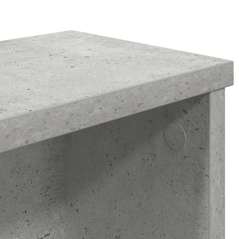 Kitchen Rack Stackable 15x16 Cm Engineered Wood, 16cm H x 50cm W x 15cm D, Concrete Grey
