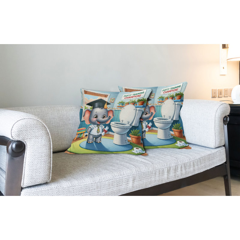 Cartoon Pillow Cover, 40"H x 40"W