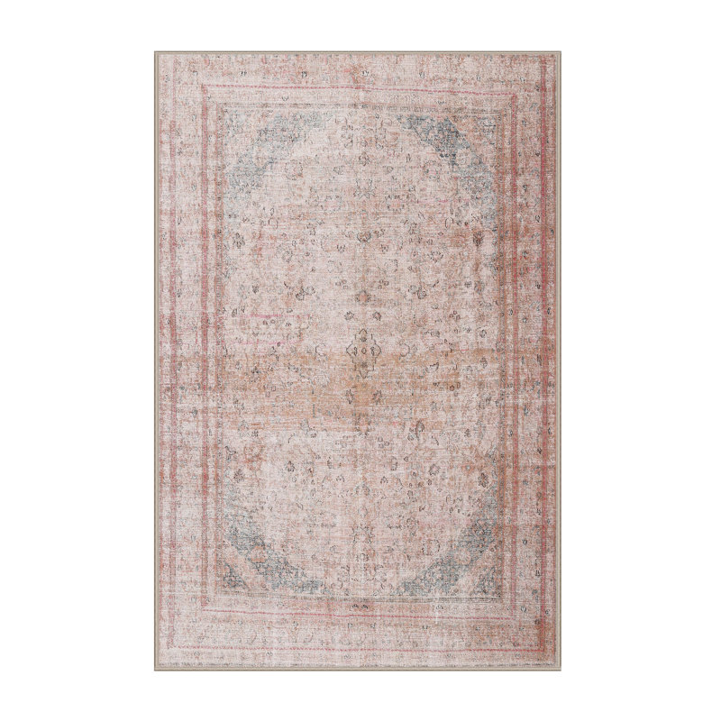 Tapis oriental rose / bleu / brun, Rectangle 8 pi x 12 pi
