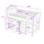 Lit mezzanine en bois avec garde-robe et tête de lit à DEL-1244682096-1244682103