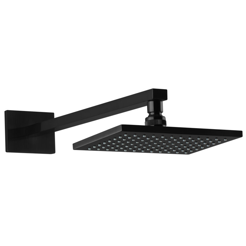Rain Fixed Shower Head, Black