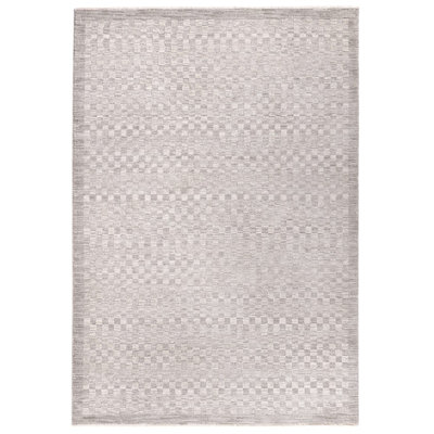 Asiatic Laurent Chequered Grey Area Rug