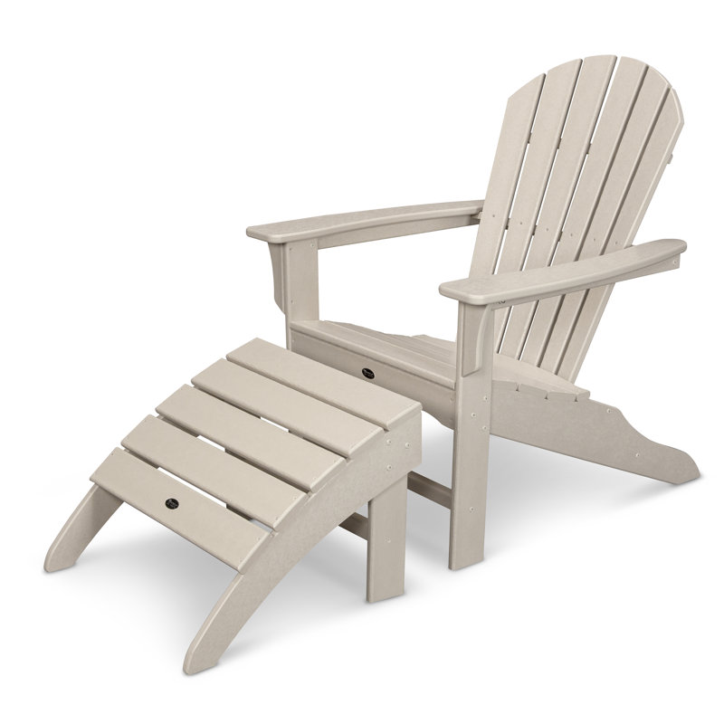 TREX Outdoors Yacht Club Shellback 2-Piece Adirondack Seating Set, Sand Castle