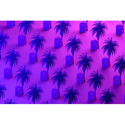 Tropical Palm Tree by Akinbostanci - Wrapped Canvas Print