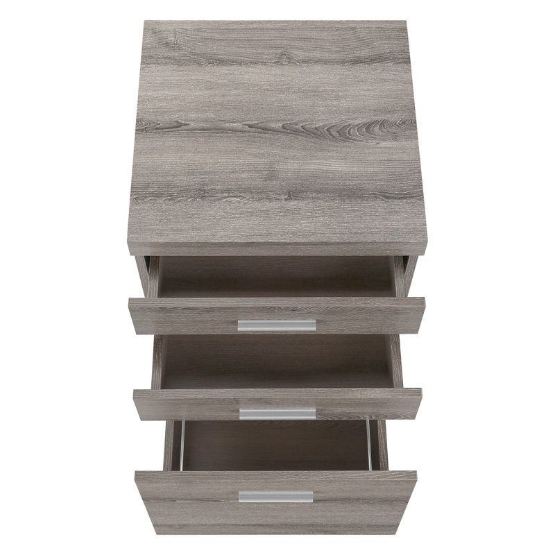 3 classeurs, mobile, rangement, taupe, bureau