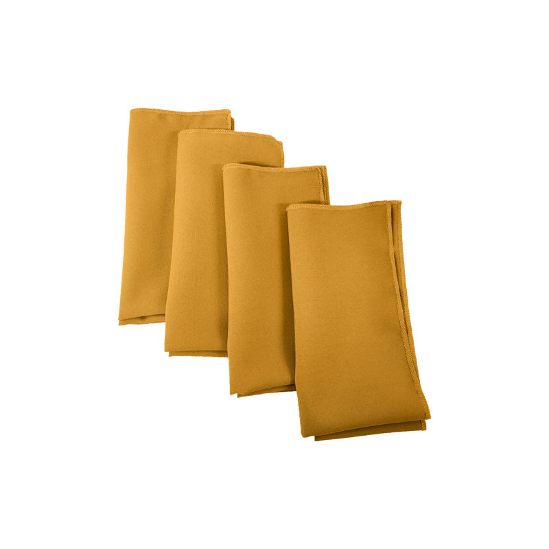 Polyester Square Napkin - Basics by Wayfair™, Gold, Set of 4