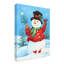 «Red Coat Snowman» par Barbara Mock, reproduction sur toile-31879909