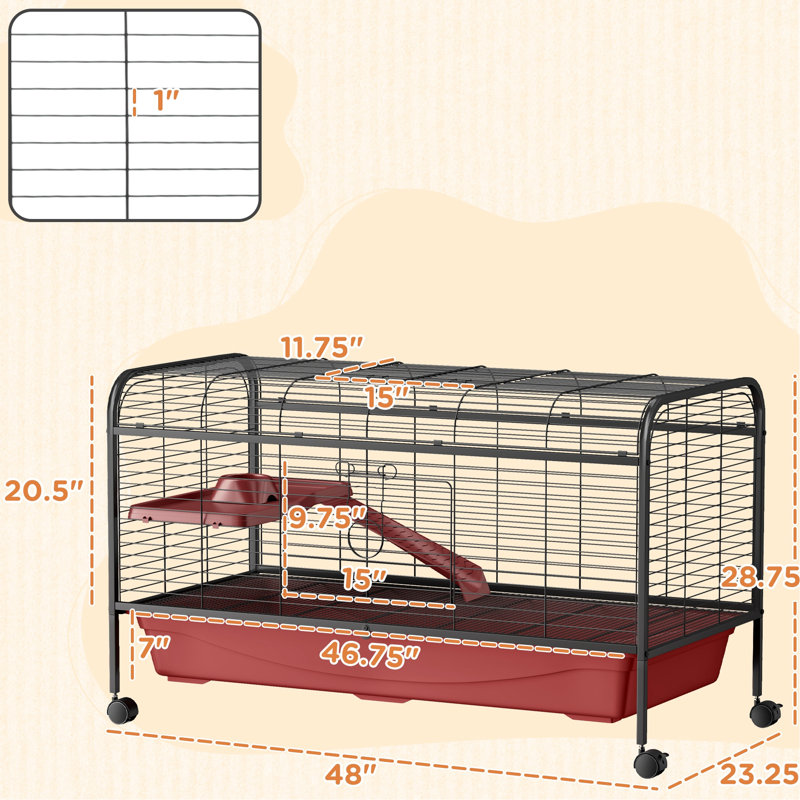 Maison de jeu pour animaux 48 po L - 48 po - Lapin et furet