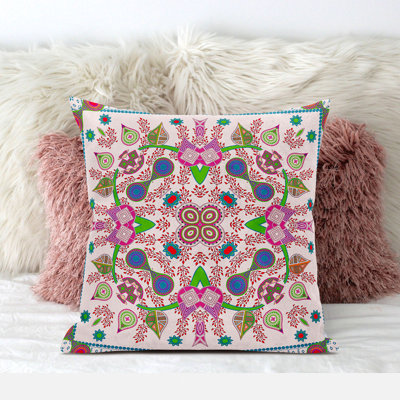 Polyester Throw Square Indoor/Outdoor Pillow Cover & Insert