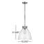 Luminaire suspendu en forme de cloche à 1 lumière de Chapman & Myers-49640903