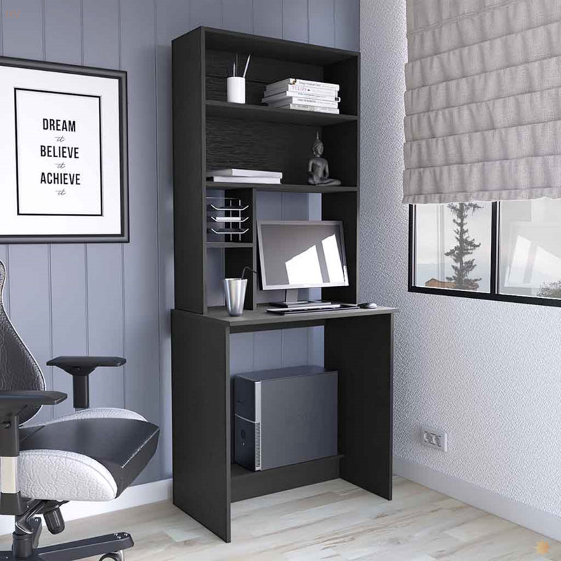 Bureau d'ordinateur, tablette inférieure, quatre tablettes