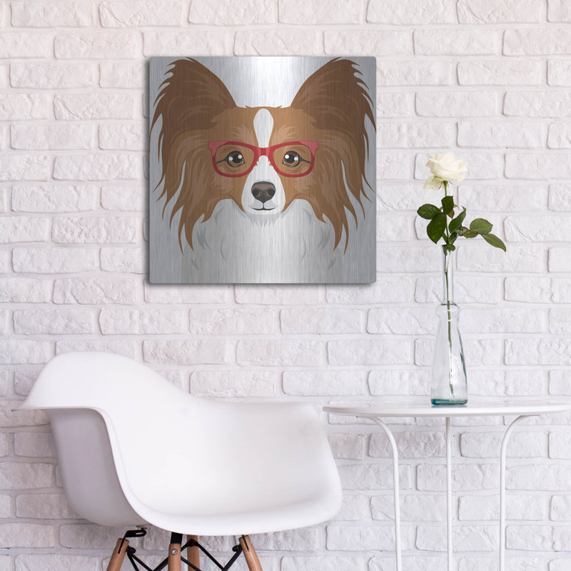 «Papillon portant des lunettes de hipster» par les affiliés Furbaby, H 24 po x l 24 po