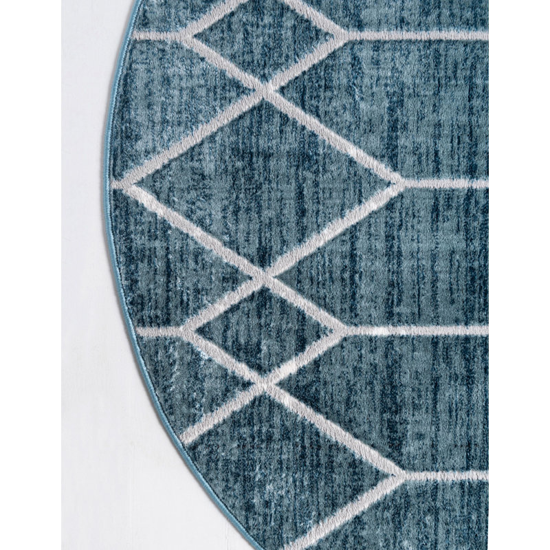 Tapis contemporain Clidy, Rond 3 pi 3 po