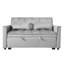 31 canapé-lit escamotable - Matériaux (velours réglable gris et bois)-761074610