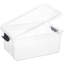  Boîte de rangement transparente avec couvercle, bacs en plastique de 21 pintes pour l'organisation, caisses empilables, sans BPA, non toxiques, sans odeur, organisateurs pour la maison, le bureau, l'école et le dortoir, paquet de 10-1195550038