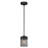Black Adjustable Single Mini Pendant Light With Cage Shade For Kitchen Island Bar