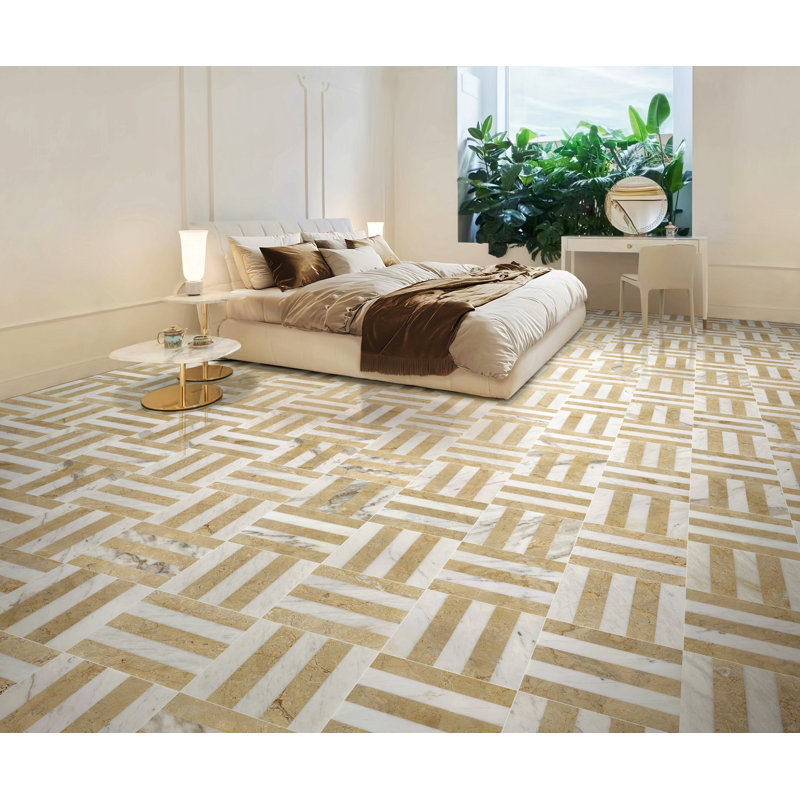 12*12 Waterjet Marble,White, Natural Marble, For Floor And Wall,Polished Marble Tile, Natural Stone, Genuine Marble, Real Marble