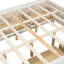 Structure de lit plateforme grand format avec 4 tiroirs de rangement et casier de rangement au pied de lit, sans tête de lit, design moderne et peu encombrant - blanc antique-1995644507