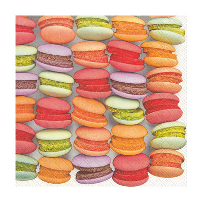 Serviettes de table jetables Macarons Cocktail
