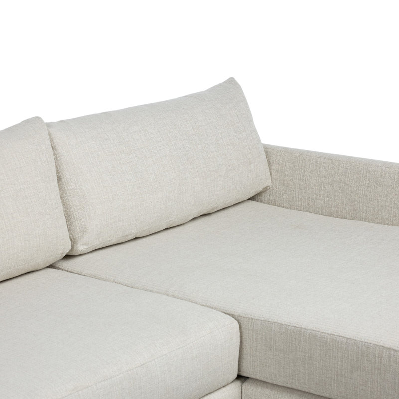 Wickham Chaise Sectional, 35" H x 126.5" W x 61" D, Right Arm Facing W/Storage